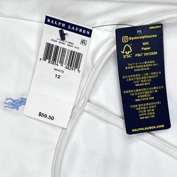 Polo Ralph Lauren Polo Pony One-Piece Swimsuit in Rainbow Big Kid Size 12 - NWT - Picture 7 of 8